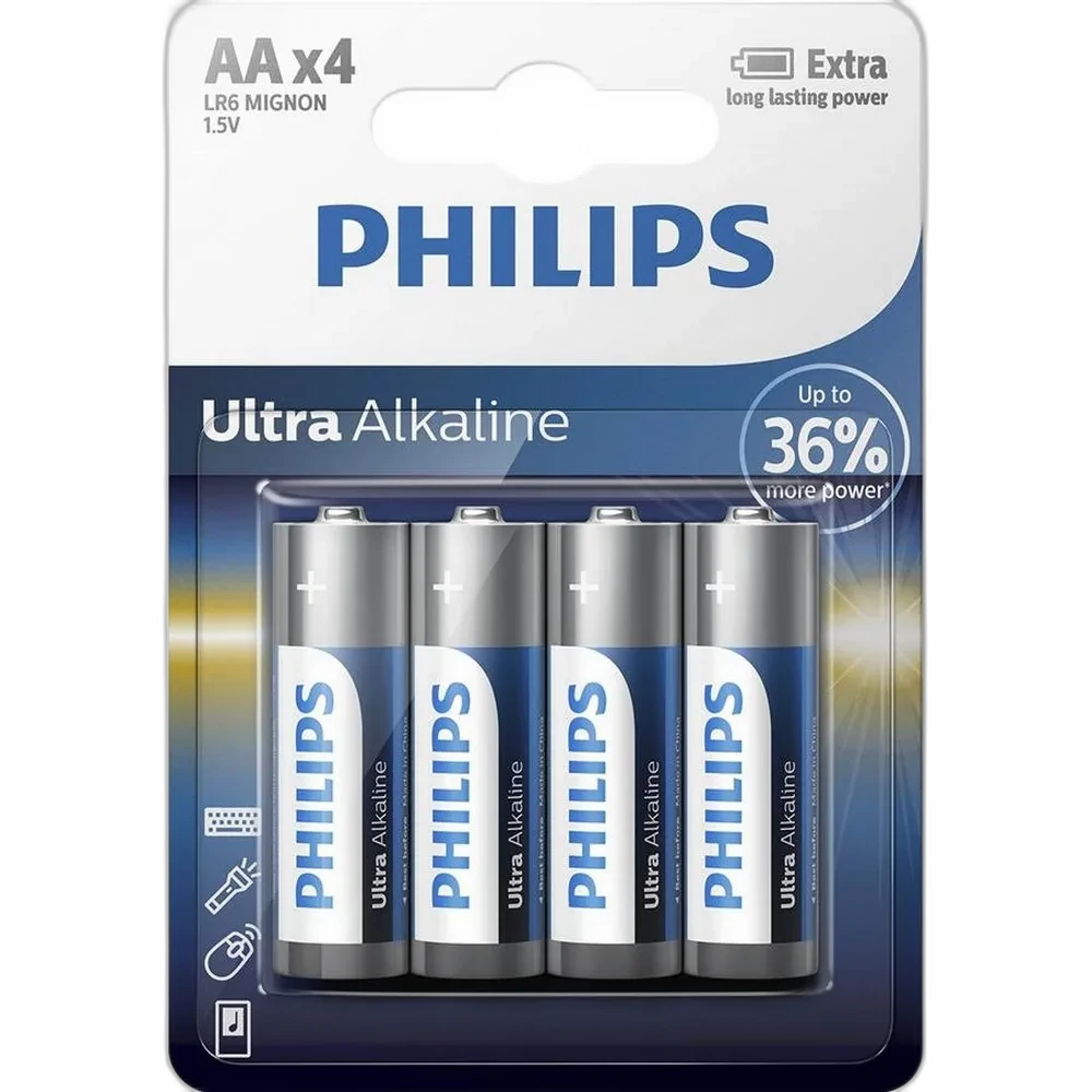 Батарейки AAA Philips Ultra Alkaline 4 шт.