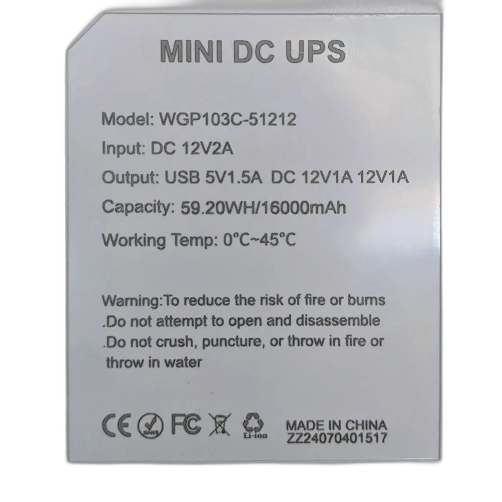 Mini DC UPS WGP WGP103C-51212 (16000mA) — фото 4